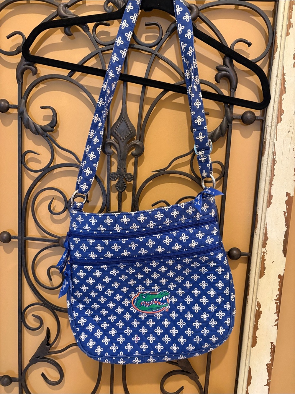 Vera Bradley Blue Florida Gators Patterned Crossbody with Team Patch